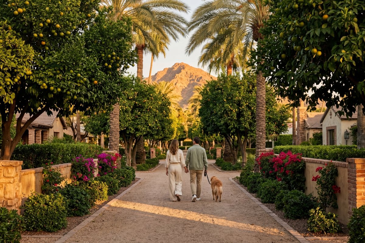 Community park and outdoor recreation in Arcadia with mountain views