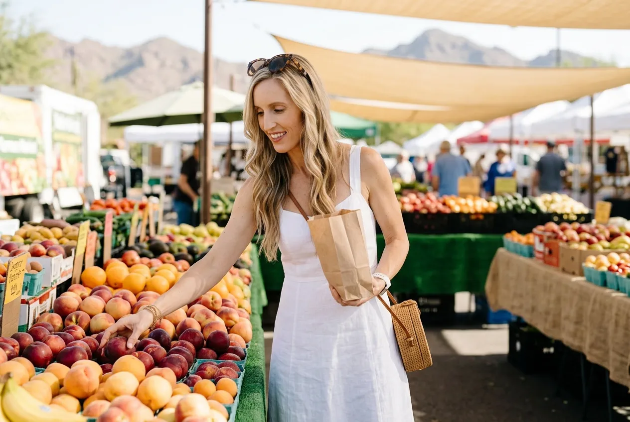 Nadine Marshall at a Scottsdale farmers market