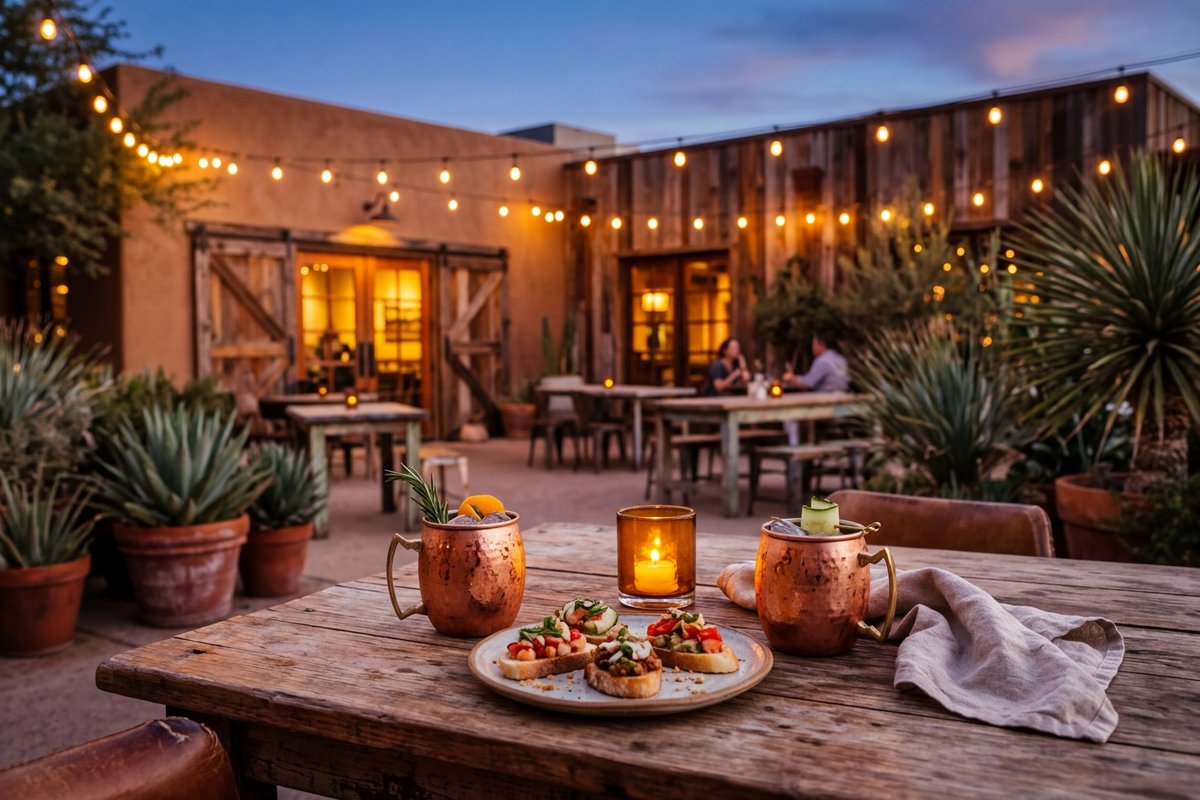 Evening dining atmosphere in Old Town Scottsdale's revitalized restaurant district