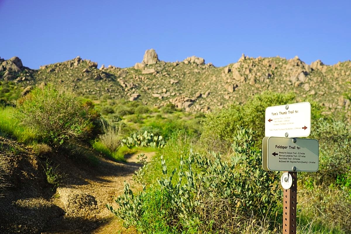 Tom's Thumb hiking trail in the McDowell Sonoran Preserve